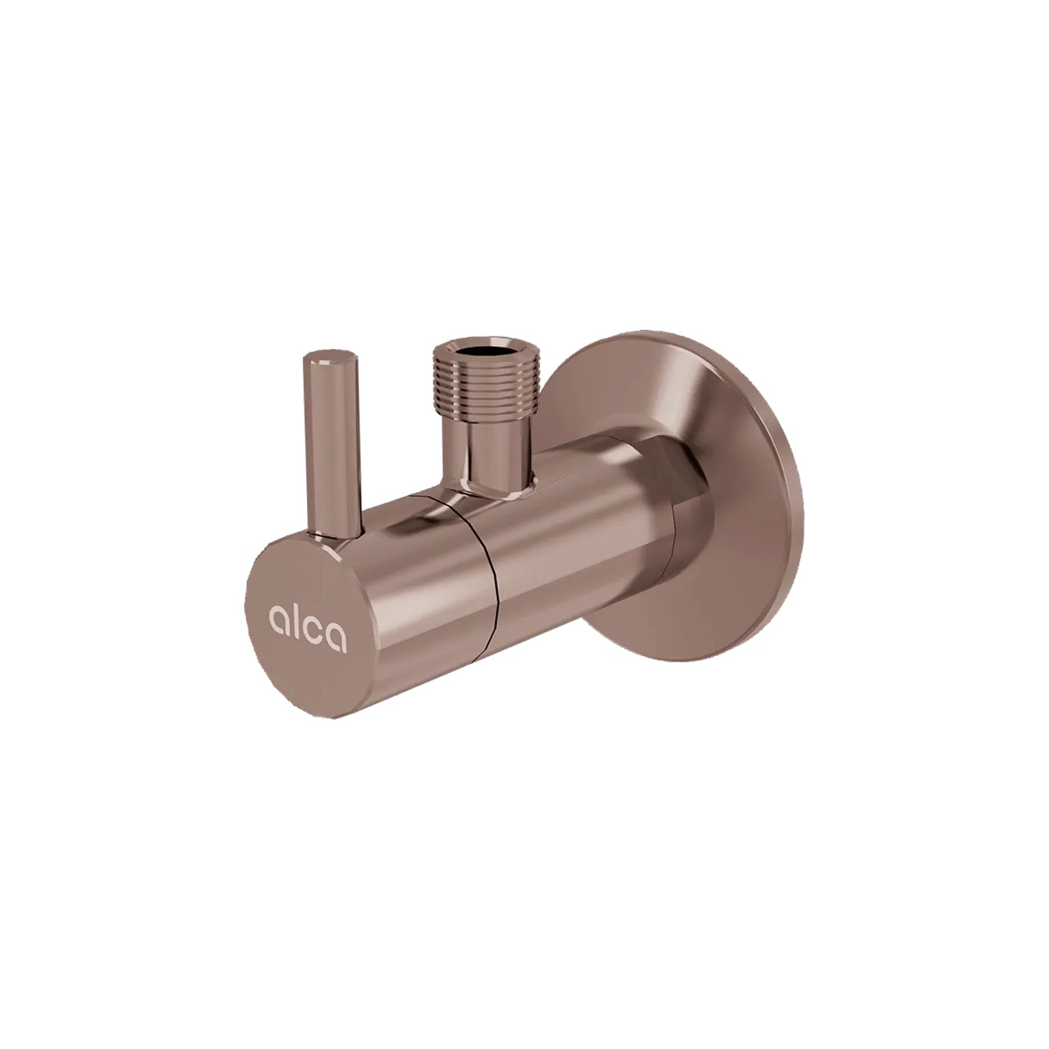 Alcadrain Eckventil mit Schmutzfilter 1/2 Zoll x 3/8 Zoll, Rotgold matt gebürstet