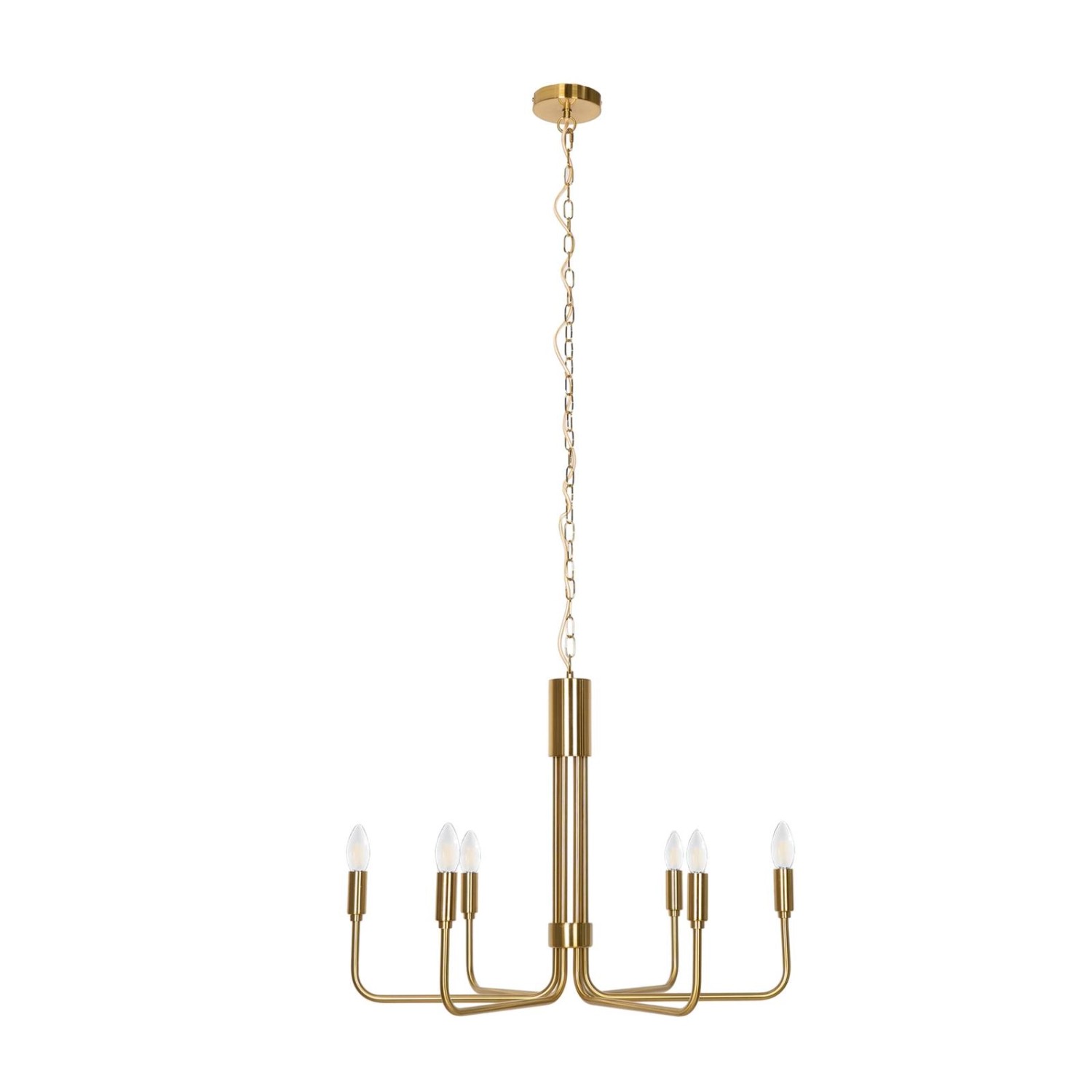 Lindby Kronleuchter Elanova 9639660 Retro Vintage Antik in Gold Messing aus günstig online kaufen