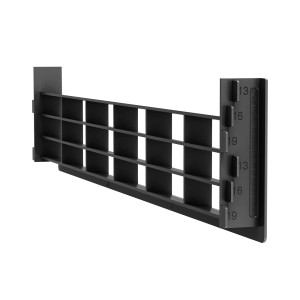Schwarzes SOTECH Lüftungsgitter 396x83mm für Sockel, zur Belüftung von Küche und Bad.