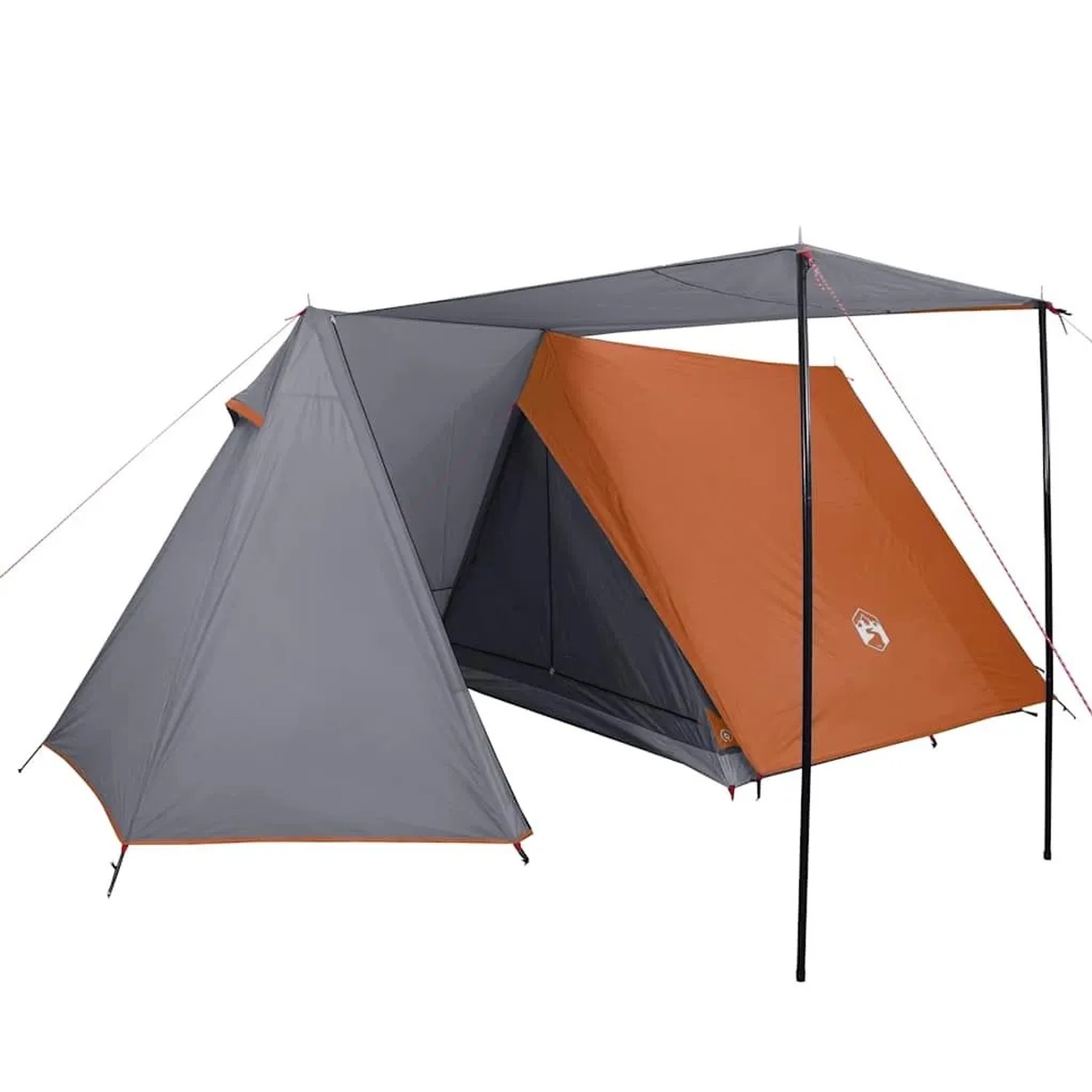 vidaXL Campingzelt 3 Personen Grau und Orange Wasserfest 94367 günstig online kaufen