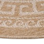 Detailansicht: Runder, beiger Ayyildiz Outdoor-Teppich Comilla mit Muster, 200x200 cm.