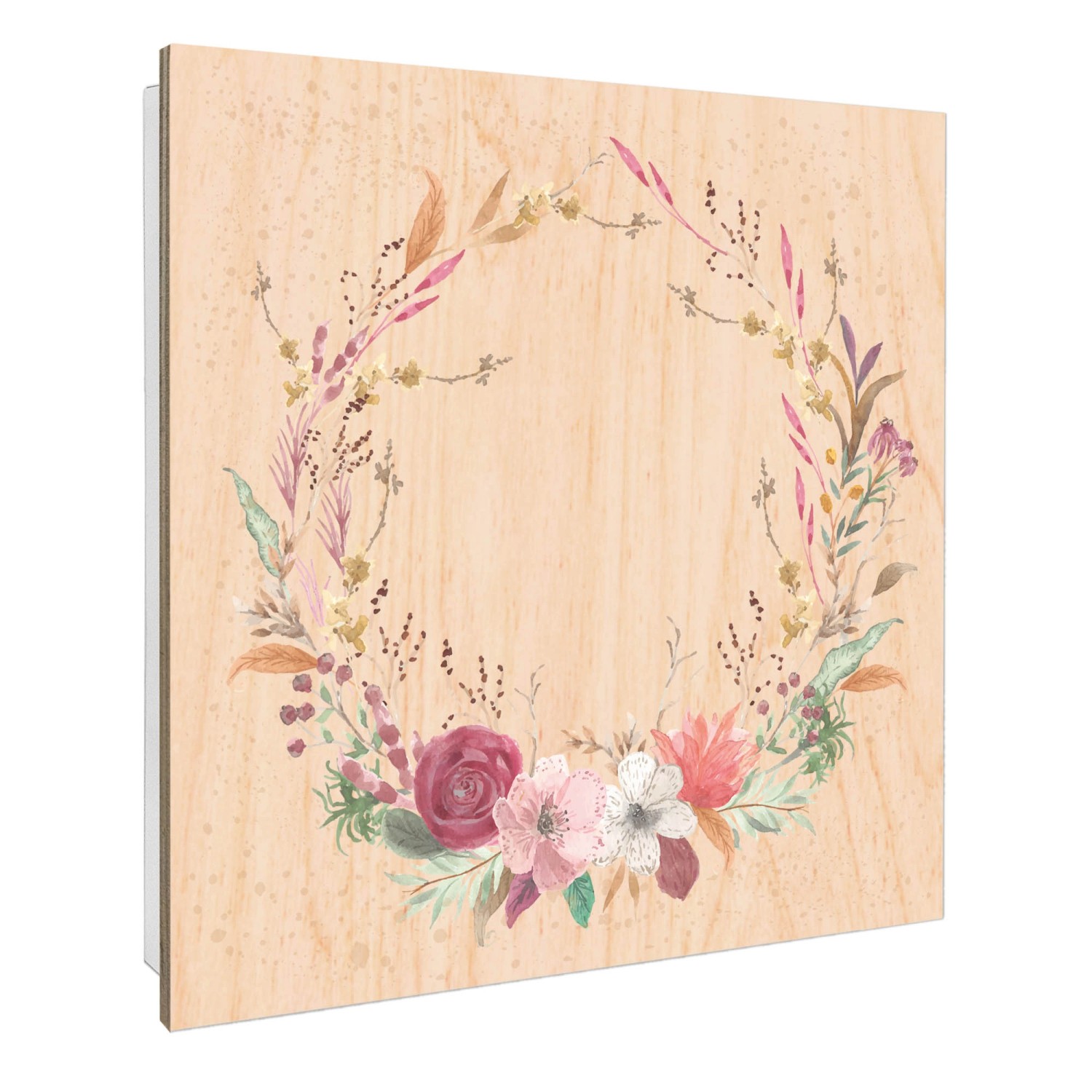 Banjado Großer Schlüsselbox Holz 30x30cm Weiß Scharnier Rechts 50 Haken Sch günstig online kaufen