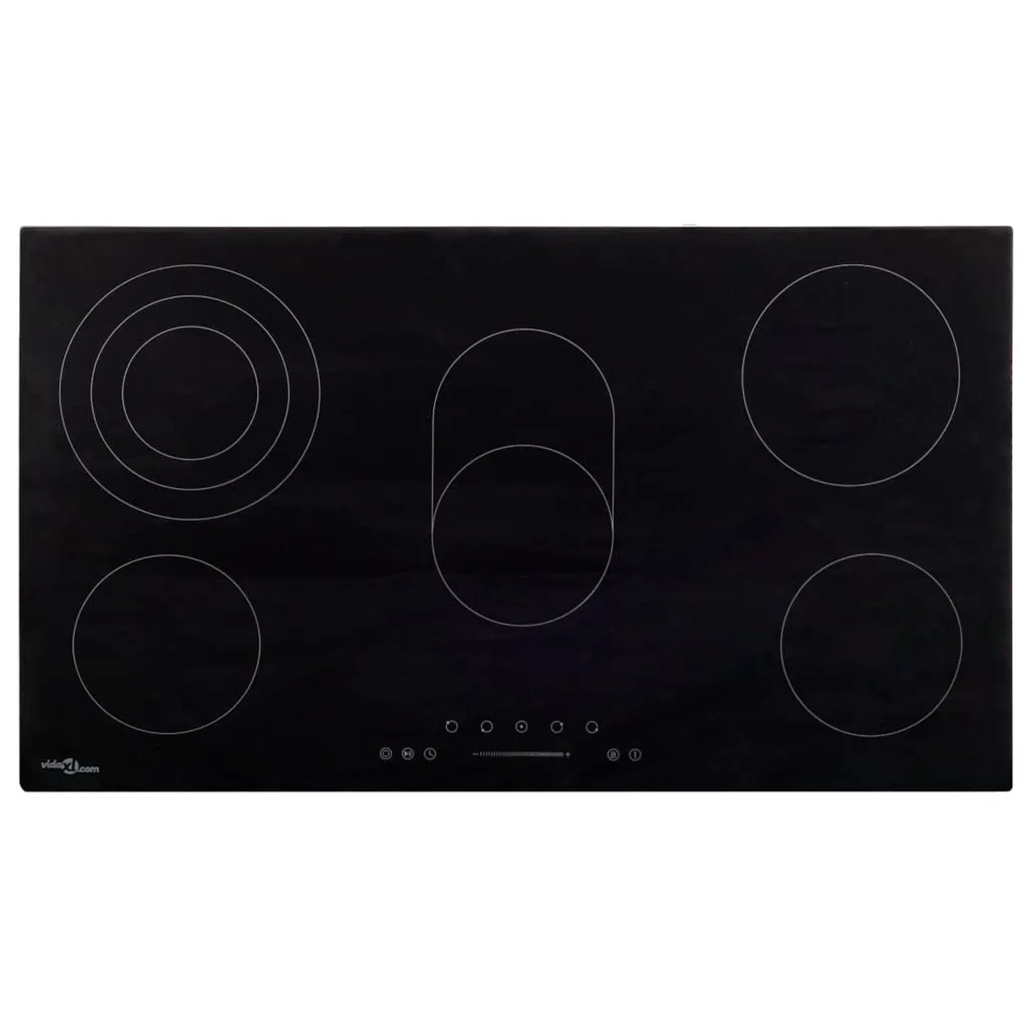 vidaXL Glaskeramik-Kochfeld mit 5 Platten Touch Control 77 cm 8500 W 51440
