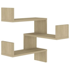 vidaXL Wand-Eckregal Sonoma-Eiche 40x40x50 cm Holzwerkstoff 807229
