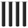 vidaXL Konsolentischbeine, 4 Stk., schwarz, Stahl, 72-74 cm hoch.