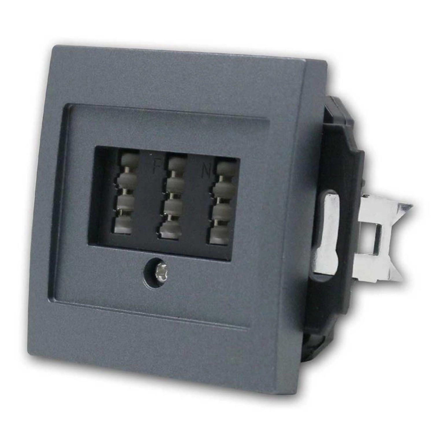 McPower FLAIR TAE NFN Anschlussdose Anthrazit ohne Rahmen