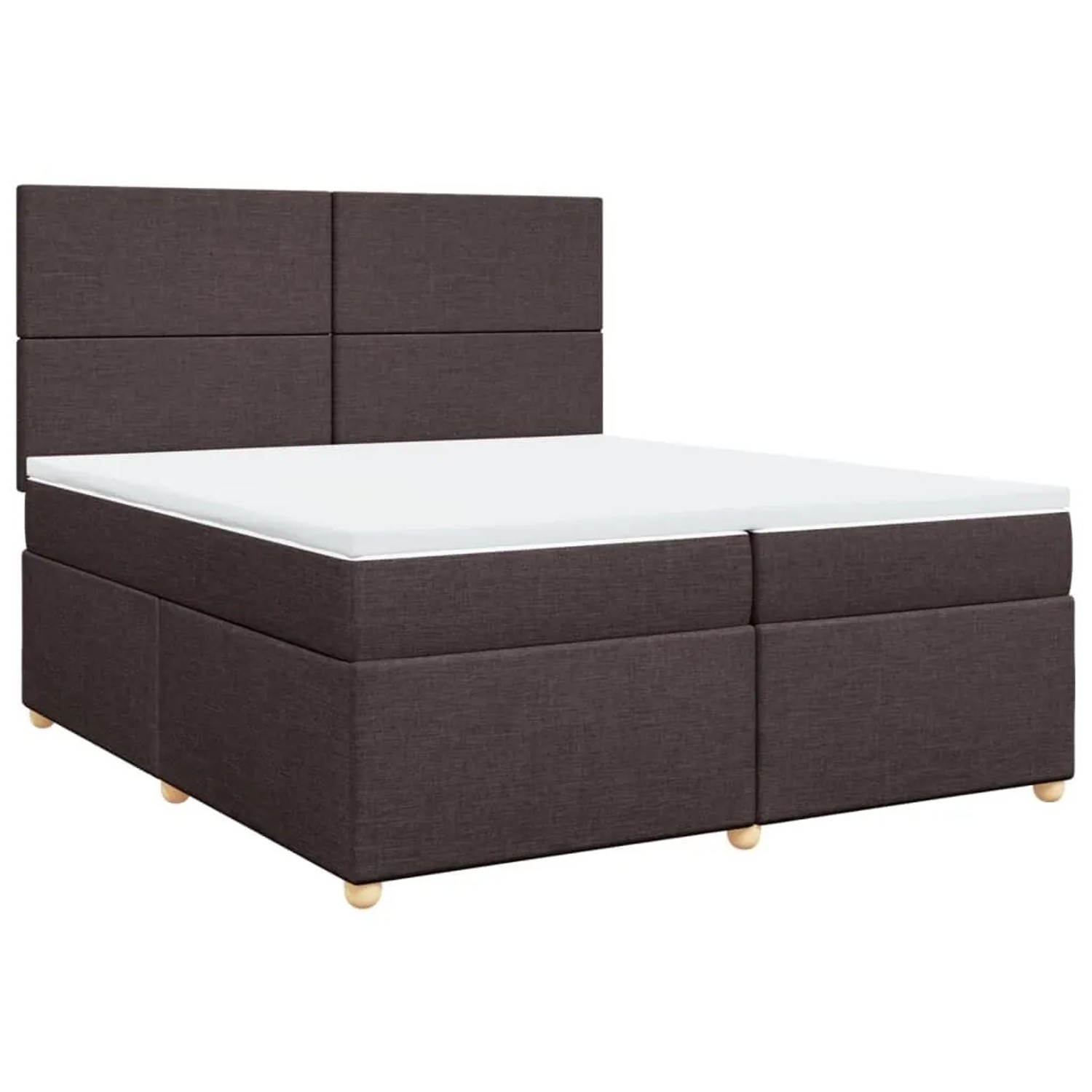 vidaXL Boxspringbett mit Matratze Dunkelbraun 200x200 cm Stoff 3293683 günstig online kaufen