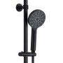Schütte Überkopfbrause-Set Madura Fresh, Schwarz Matt. Brauseset mit Thermostatarmatur und Handbrause.