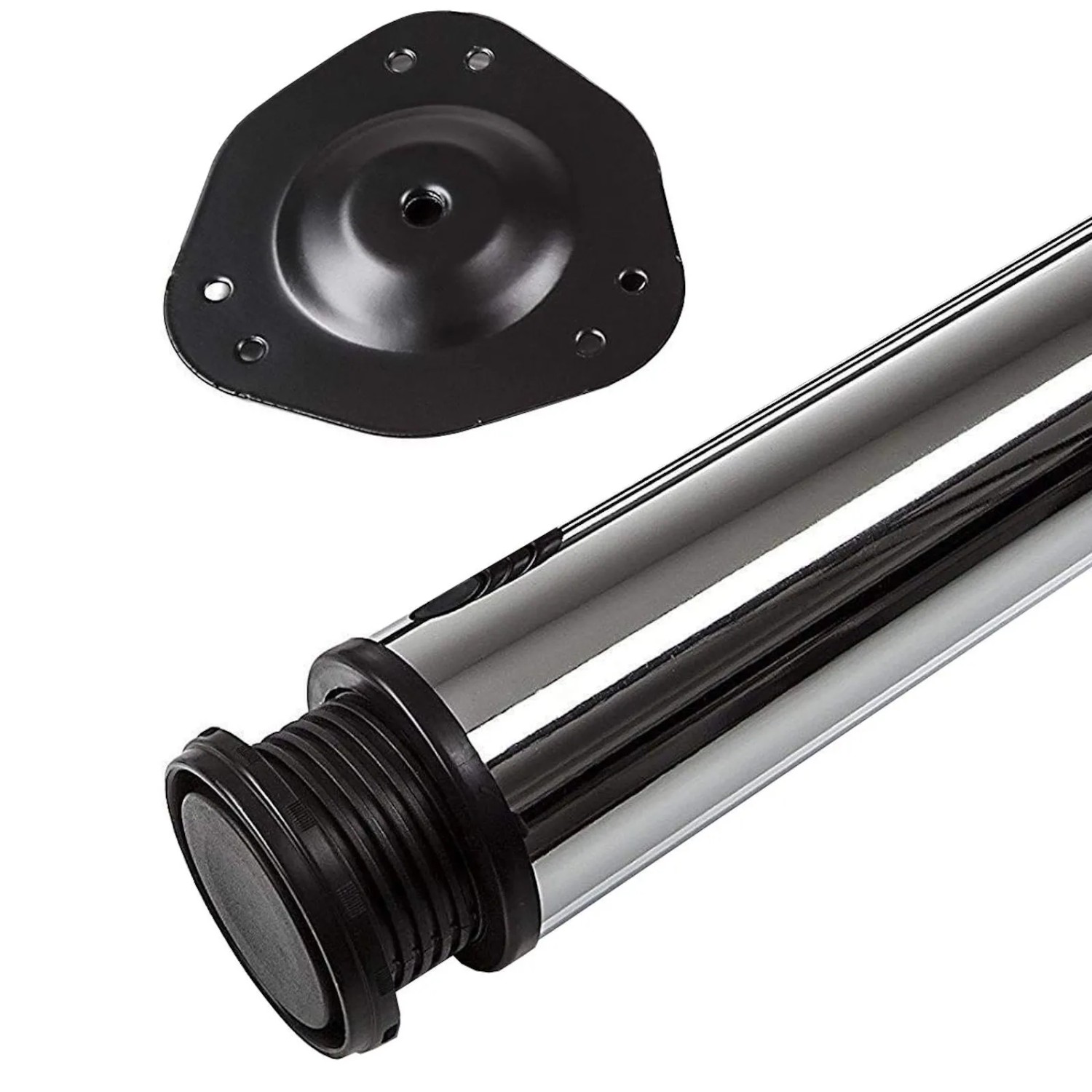 SOTECH 1 Stück Tischbein Höhe 710 mm Ø76 mm Ø80 mm Stahl Verchromt