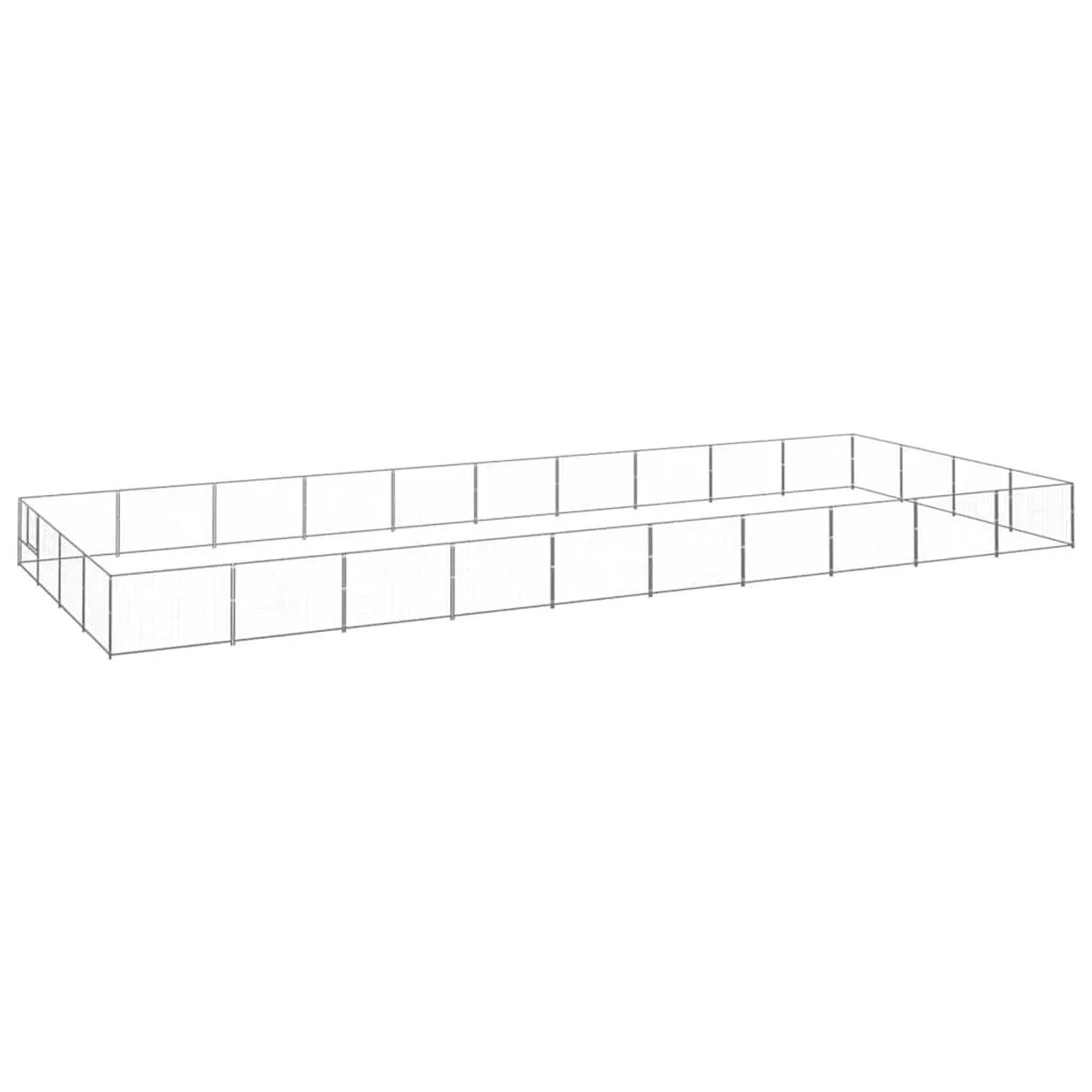 vidaXL Hundezwinger Silbern 40 m² Stahl 3082156