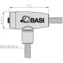 Abbildung des Basi Zweirad-Spiralschloss ZR 302, ein Kabelschloss für Fahrräder mit 1800 mm Länge.