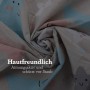 Bestlivings Kinderbettwäsche mit Mond, Sternen und Wolken Muster, beige, blau und rosa.