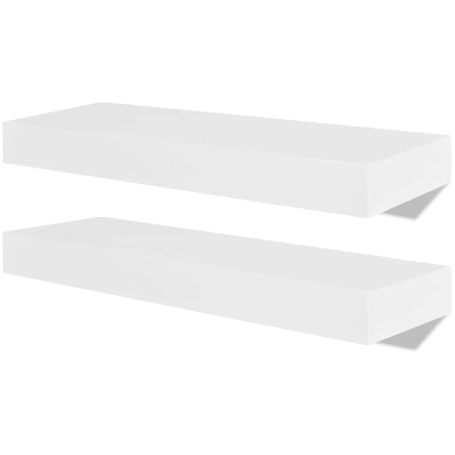 vidaXL Wandregale 2 Stk MDF Weiß 242182