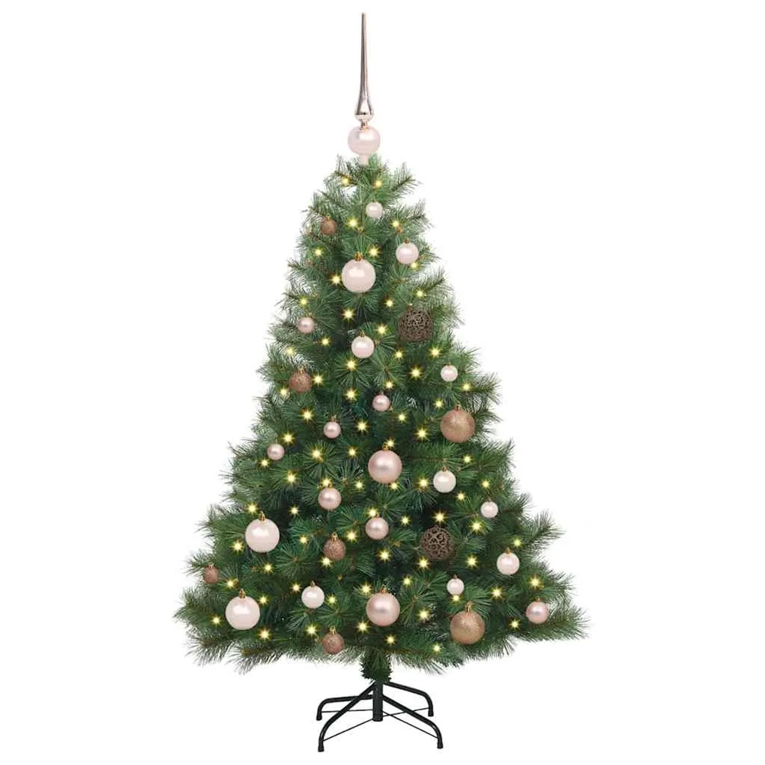 vidaXL Künstlicher Weihnachtsbaum mit 150 LEDs Grün 120 cm PE und PVC 3397755