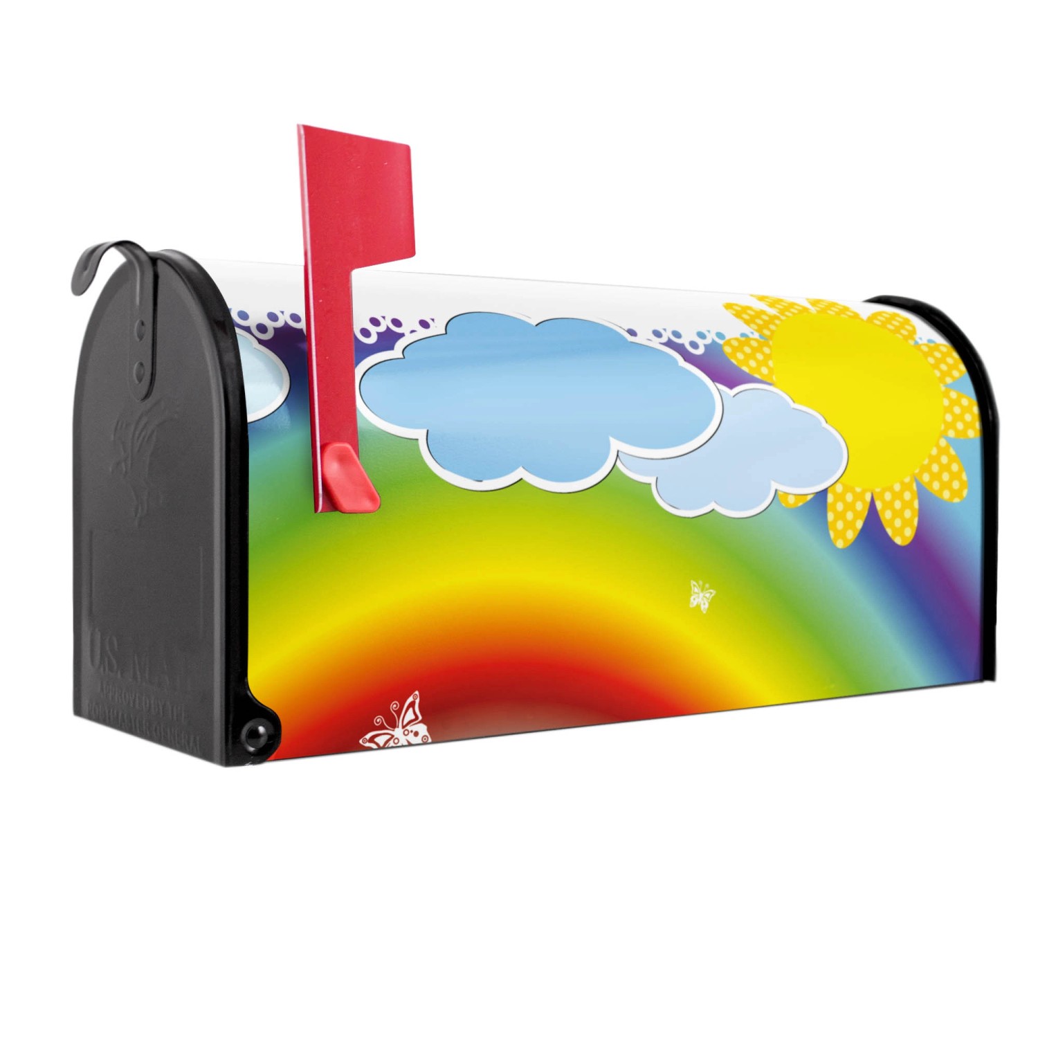 Banjado Amerikanischer Briefkasten Schwarz 48x22x16cm US Mailbox Letterbox günstig online kaufen