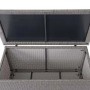Proregal Poly-Rattan Kissenbox HxBxT 63x135x52cm Basic Grau 320L Gartentruhe Auflagenbox Truhe_6