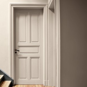 Holztür, gestrichen mit Alpina Feine Farben Lack No. 08 Elegante Gelassenheit, edelmatt.