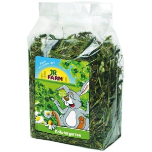 JR Farm Kleintierstreu Kräutergarten, 100g Packung mit Kräutern und Gräsern.