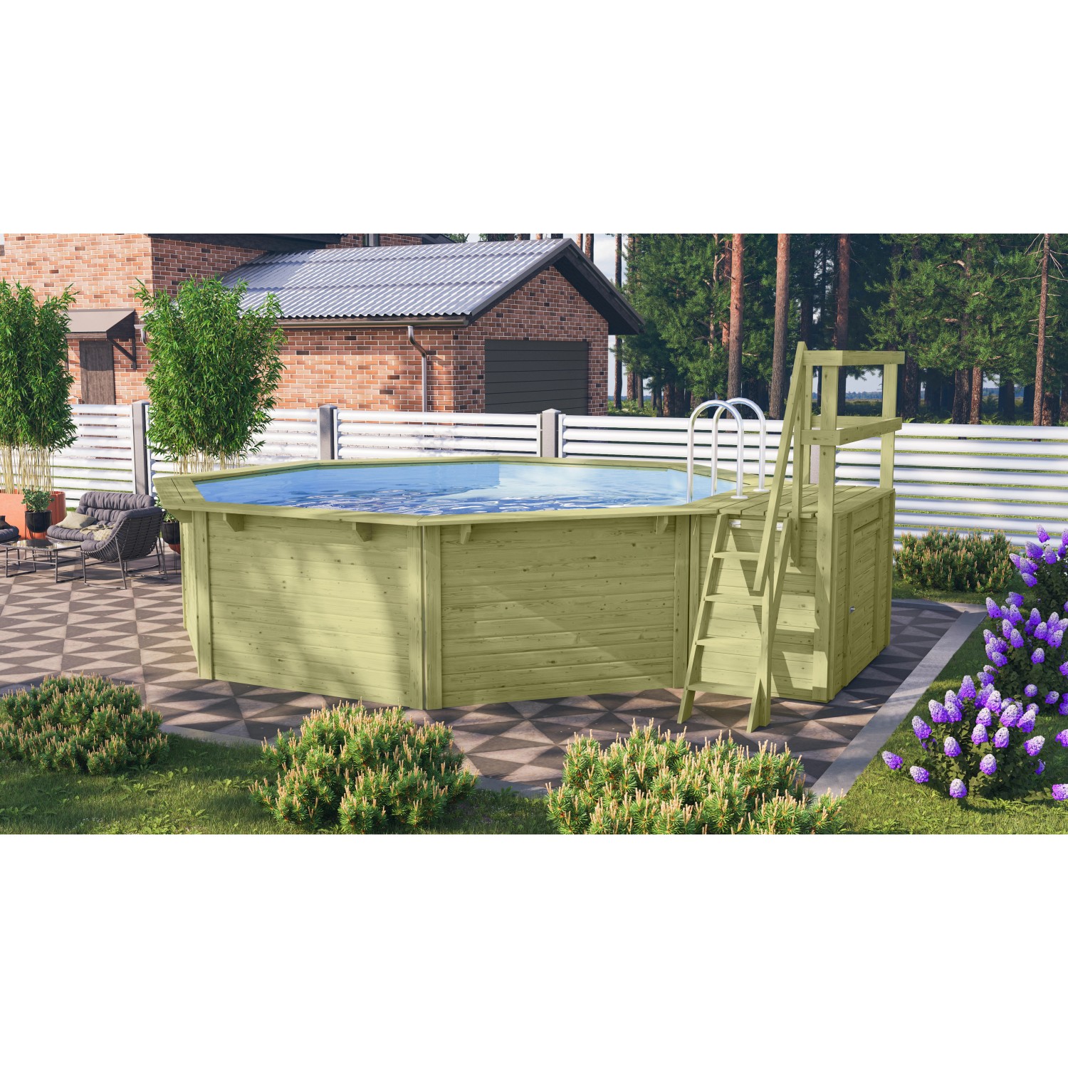 Karibu Pool X2 KDI Innenhülle Blau