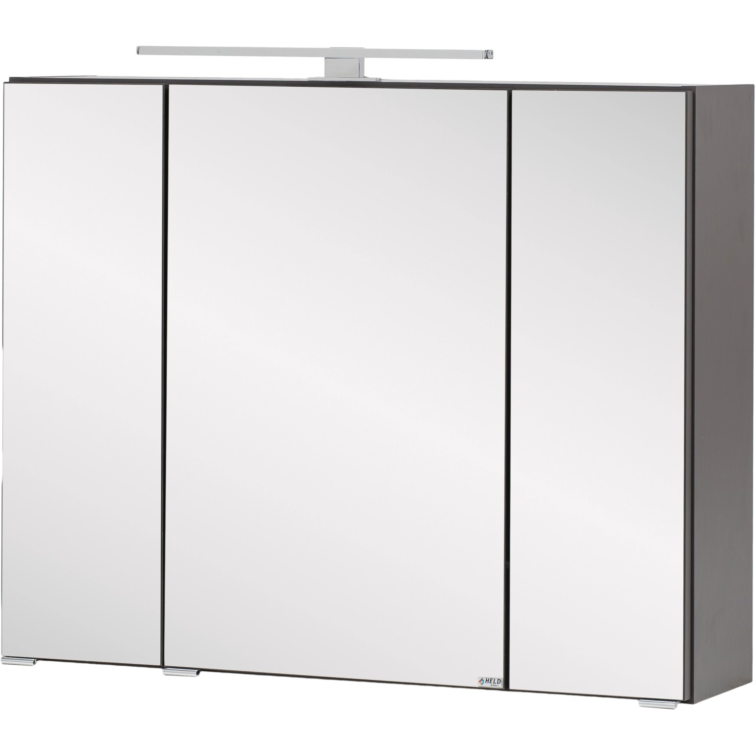Held Spiegelschrank Salerno Graphit 80 cm mit Softclose Türen