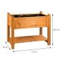 Wilk Hochbeet Premium, 113x59x84,5 cm, honigbraun, mit Ablage und Pflanzfolie.