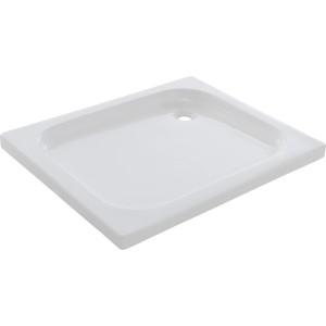 Weiße, rechteckige baliv Duschwanne DW-90.50 E, 90x75 cm, aus Sanitär-Acryl.