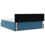 vidaXL Bett mit LED-Lichtleisten Dunkelblau 200 x 200 cm Samt 3371607_14