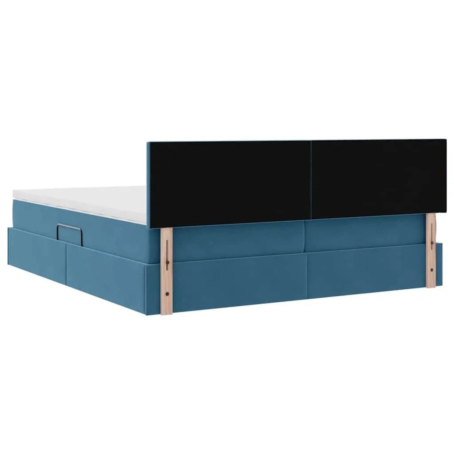 vidaXL Bett mit LED-Lichtleisten Dunkelblau 200 x 200 cm Samt 3371607_14