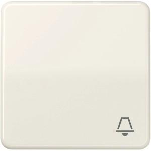 Jung Wippe CD500 in Weiß mit Klingelsymbol für Schalter & Taster.