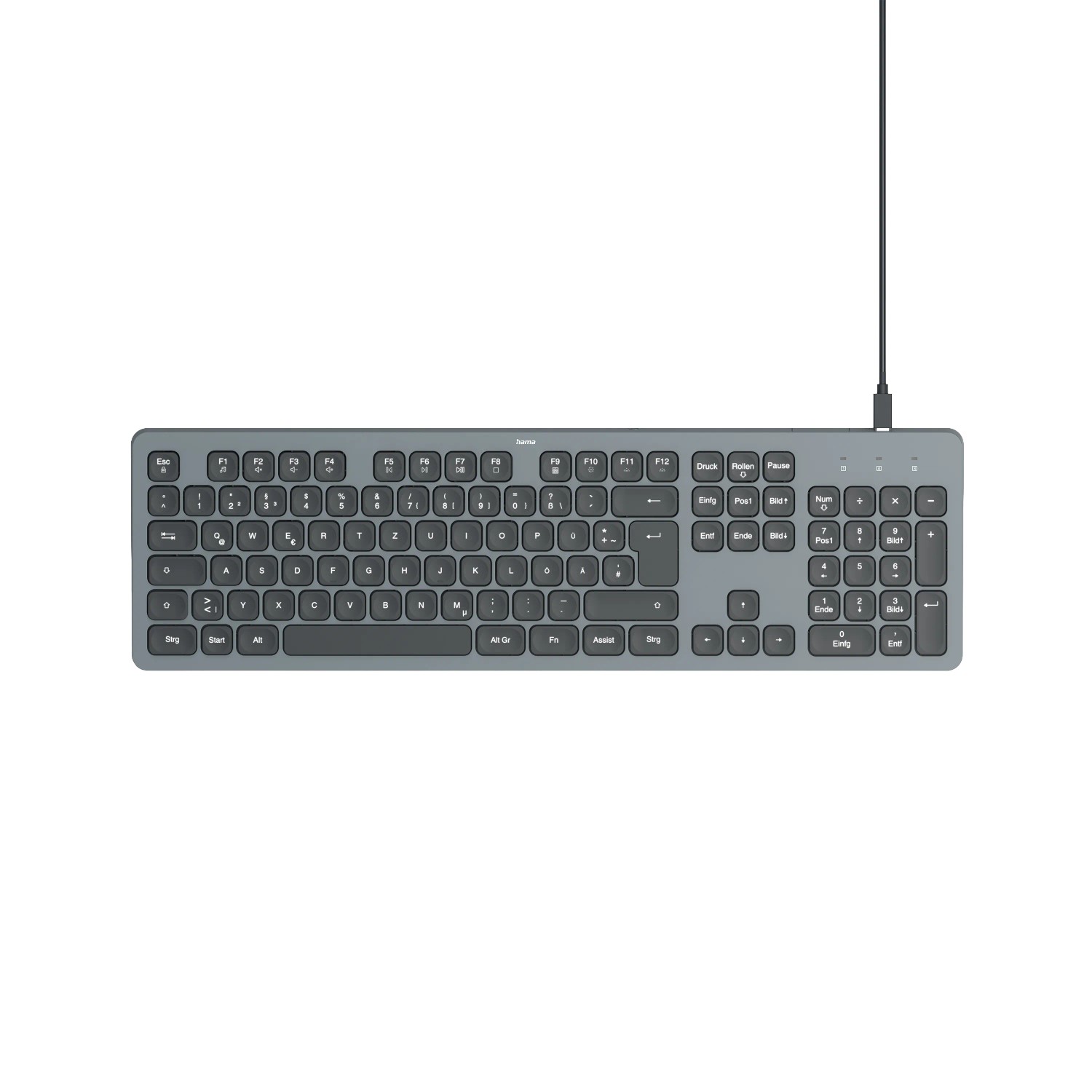 Hama USB-Tastatur CK-400 QWERTZ Beleuchtet Kabelgebunden Schwarz