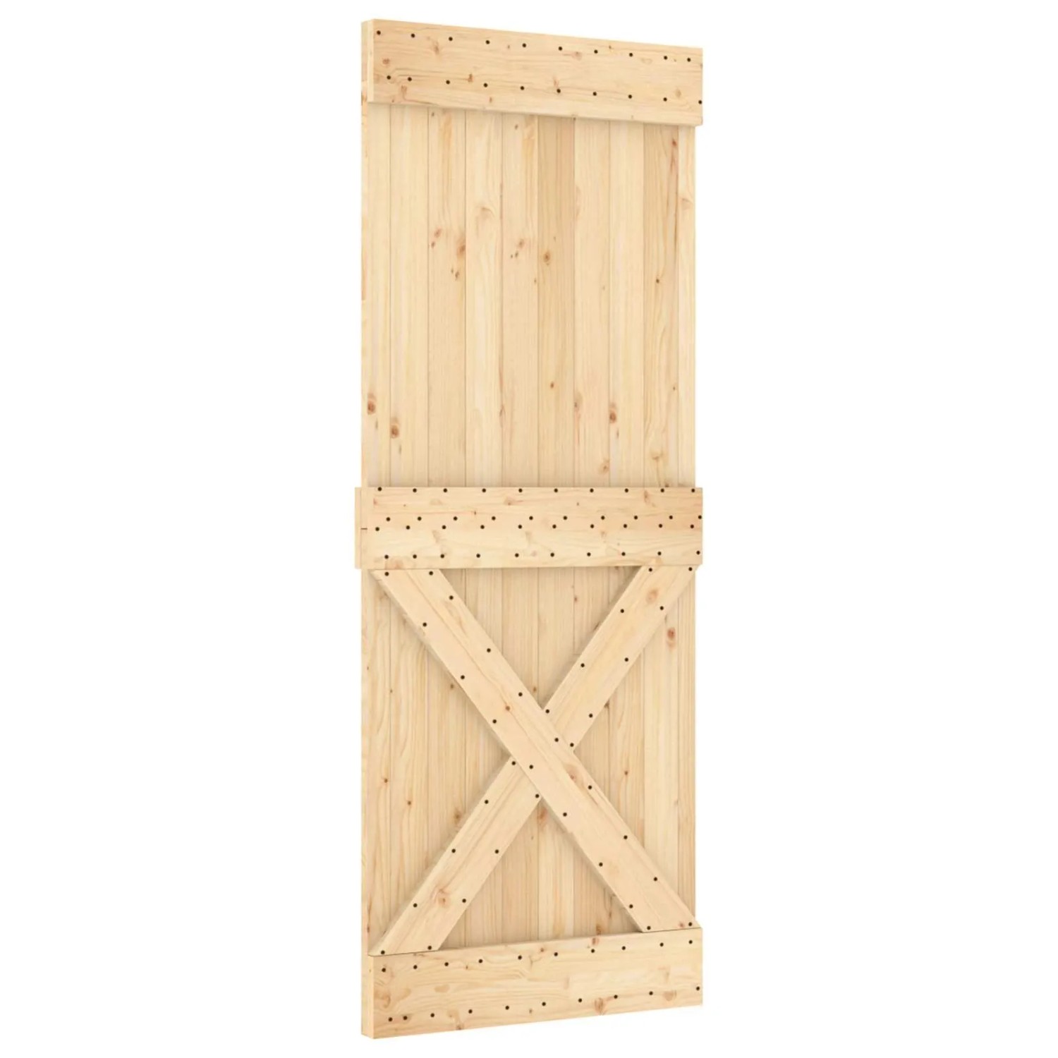 vidaXL Schiebetür NARVIK Natur und Schwarz 80 x 210 cm 152,5 cm 3445348