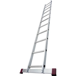 Krause Anlegeleiter Corda mit 11 Sprossen, aus Aluminium, für sicheren Stand und leichten Transport.