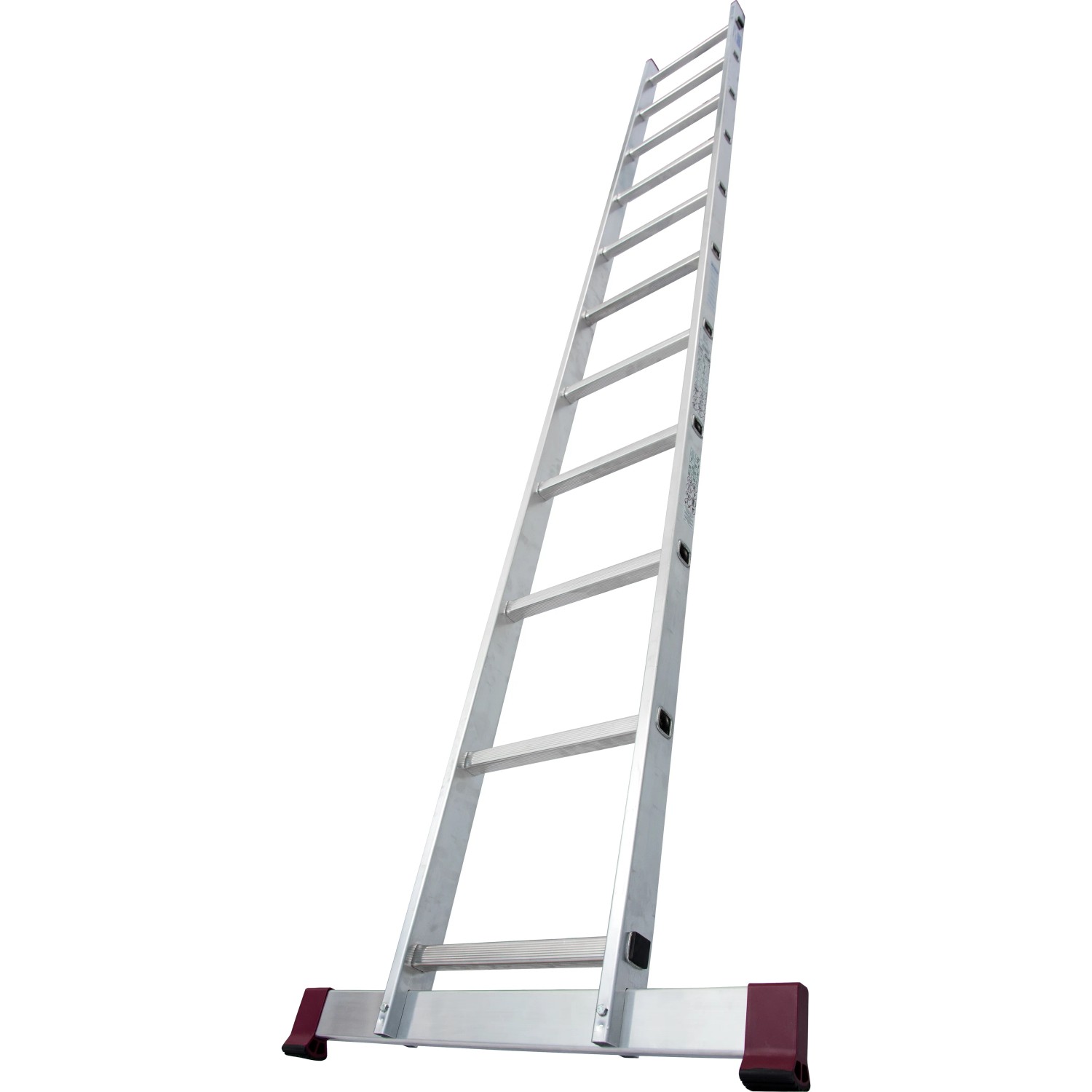 Krause Anlegeleiter Corda mit 11 Sprossen, aus Aluminium, für sicheren Stand und leichten Transport.