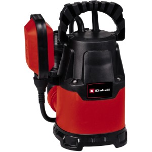 Einhell Klarwasserpumpe GC-SP 2275, rot-schwarze Elektro-Pumpe mit Tragegriff und Schwimmerschalter.