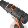 Worx 20V Akku-Bohrschrauber WX100.9 Solo, Akkuschrauber in Schwarz/Orange. Nahaufnahme.