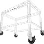 Eurobox Rollen-Set Anthrazit (4 Stück) für Eurobox-System Aufbewahrungsboxen.