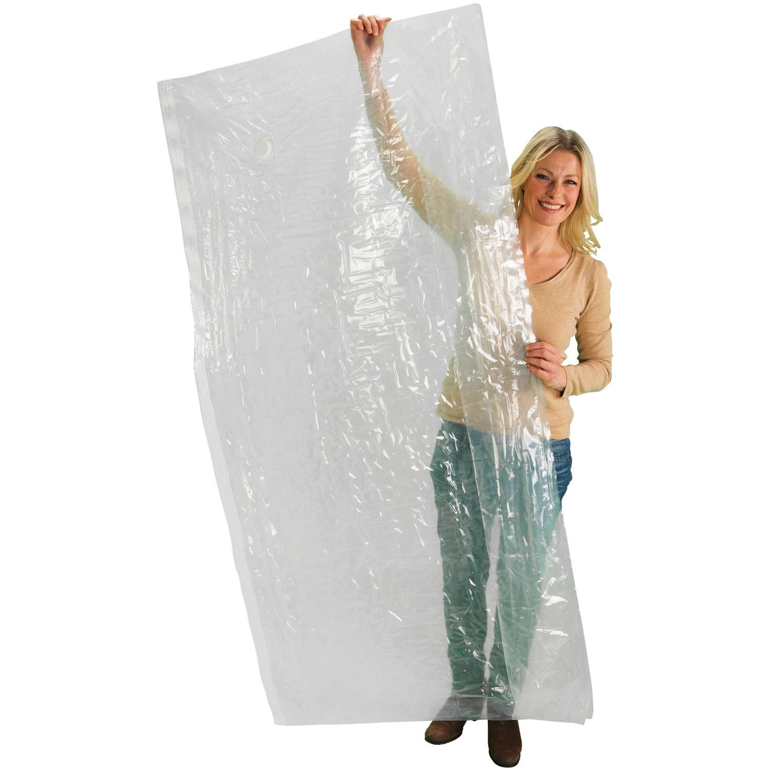 Wenko Vakuumbeutel Jumbo Cube XXL (180x90x50cm) zur platzsparenden Aufbewahrung von Textilien.