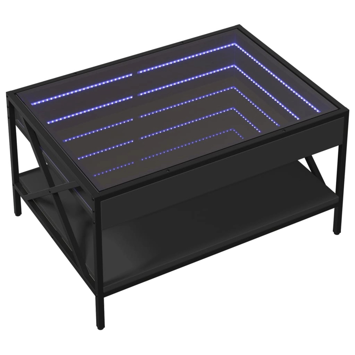 vidaXL Couchtisch mit Infinity-LED Schwarz 70x50x38 cm 847702 günstig online kaufen