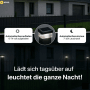 Solar Zaunleuchte LED für 60x40mm Pfosten, lädt tagsüber automatisch, leuchtet nachts. Für Stabmattenzäune.