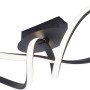 Moderne LED-Deckenleuchte Maria von Just Light, 61x24,5 cm, in Schwarz mit geschwungenem Design.