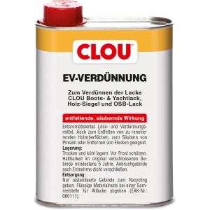 Dose Clou EV Verdünnung, 250ml, aromatenfrei. Geeignet für Lacke und zur Reinigung von Arbeitsgeräten.