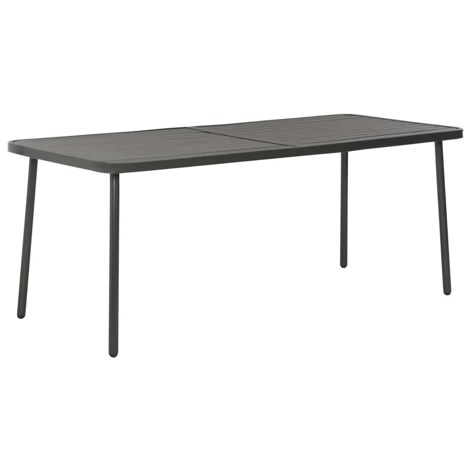 Furnicato Gartentisch Dunkelgrau 180x83x72 Cm Stahl