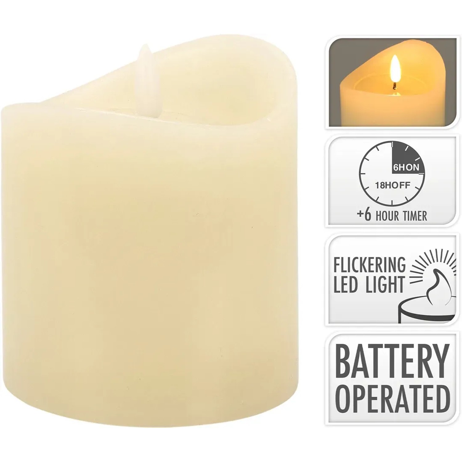 Batterie Kerze Elfenbein 20 cm kaufen bei OBI