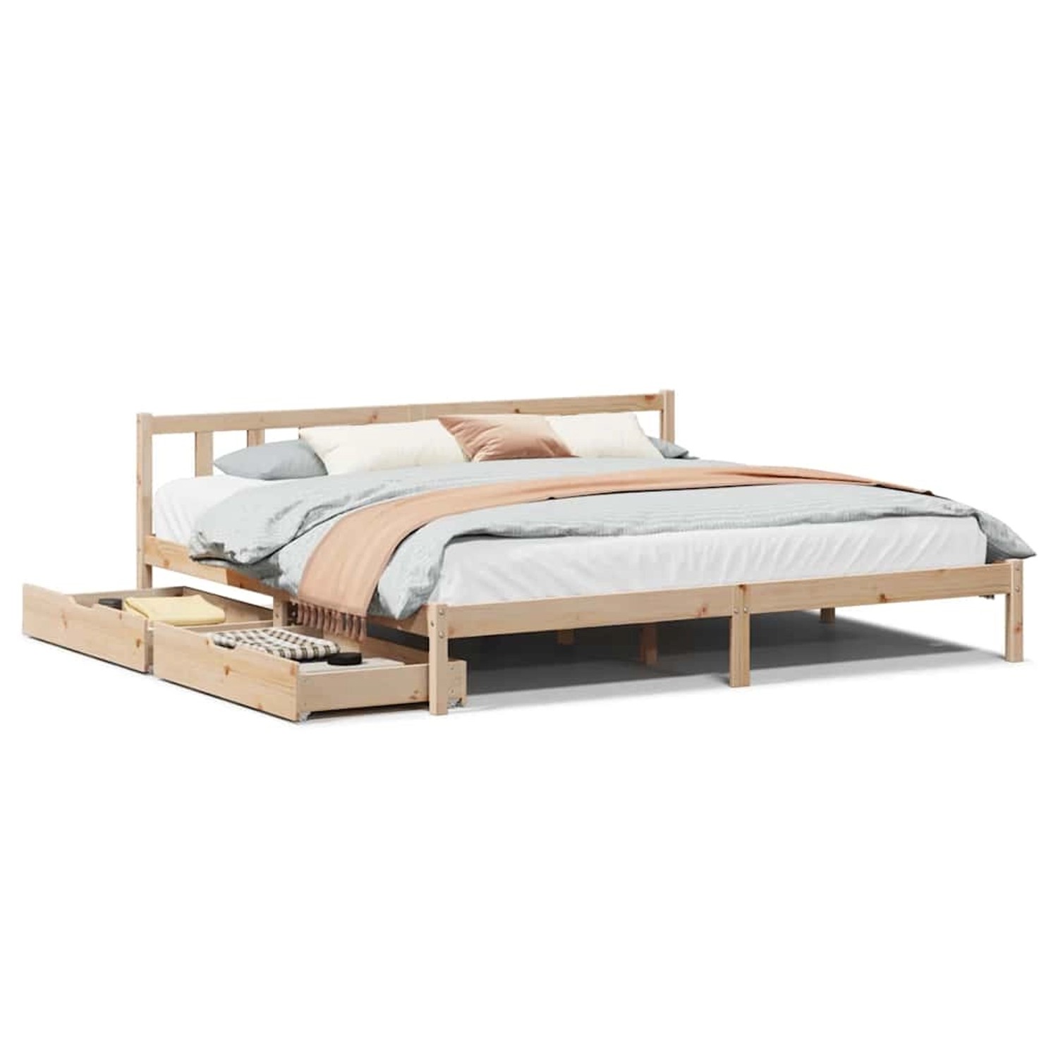 vidaXL Massivholzbett ohne Matratze 180x200 Kiefernholz 3301481 günstig online kaufen