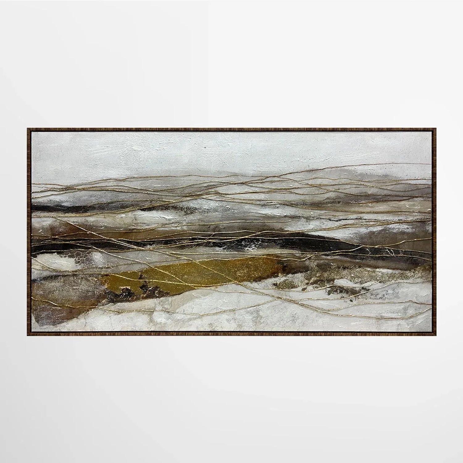 ArtUniverse Leinwandbild Golden Flow 70 x 140 cm