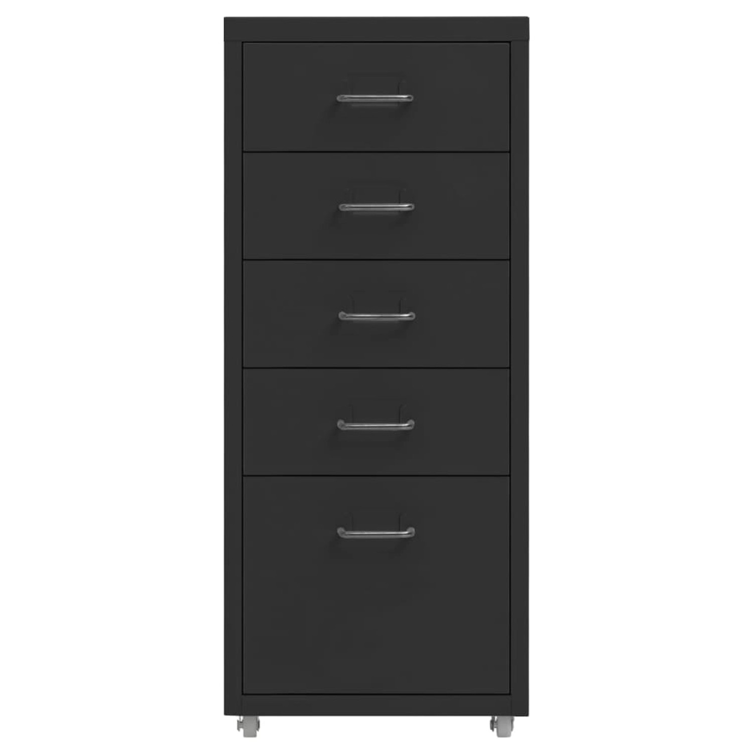 vidaXL Aktenschrank Aktenschrank mit Rollen Schwarz 28x41x69 cm Metall günstig online kaufen