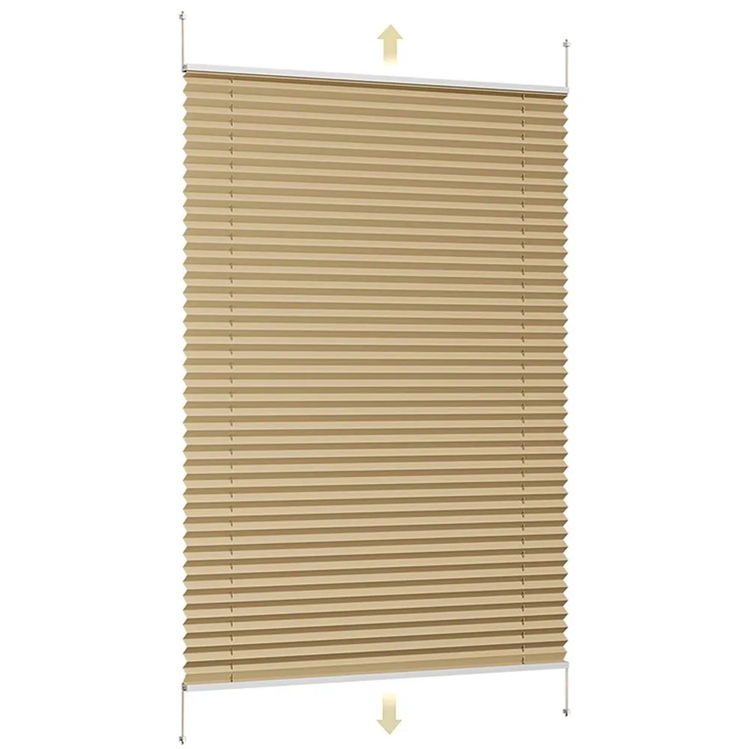 Sekey Plissee Faltrollo Klemmfix ohne Bohren Creme 80x120cm