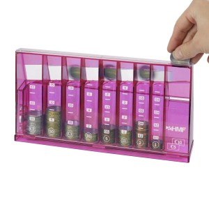 HMF 4710-15 Münzsortierer Euro Spardose 24 x 5 x 12 cm Pink