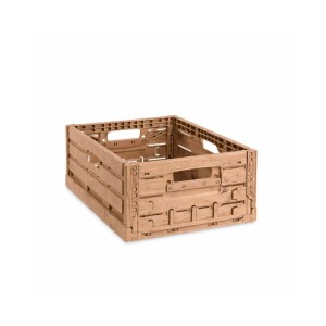 Braune PROREGAL Klappbox Active Lock im Holzdekor, 16,5x30x40cm, ideal zur Aufbewahrung und Ordnung.