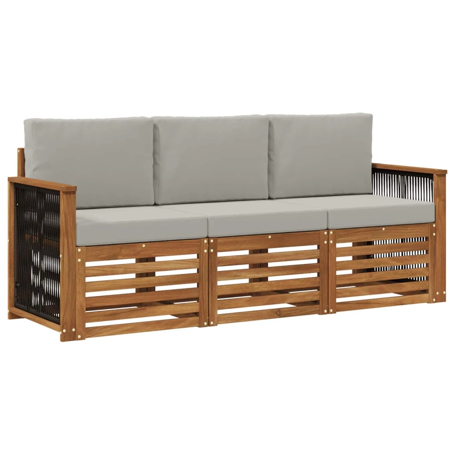 vidaXL Sofagarnituren mit Kissen 3 Stk Massivholz Akazie 3383962